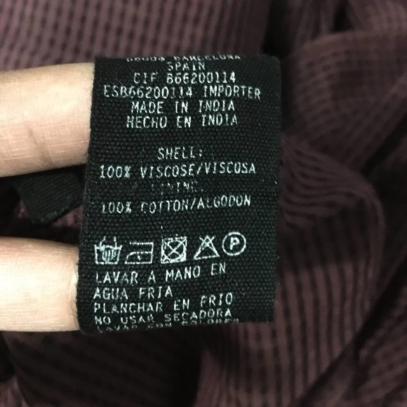 LOA Women's High Neck Tiered Layered Ruffle Mini Dress Size 1/ Small Brown - Picture 10 of 11